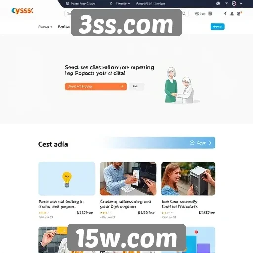 Mudanças na interface do usuário do site 3ss.com